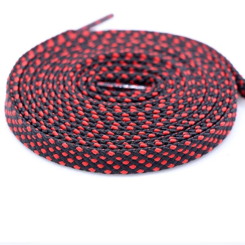 1 pair shoelace Fashion Polyester Sneaker Shoe Lace Colors Checkered Double Layer Hollow Flat Shoelaces 100/120/140CM PD1