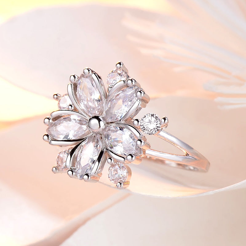 Cherry Blossom Zircon Lady Ring