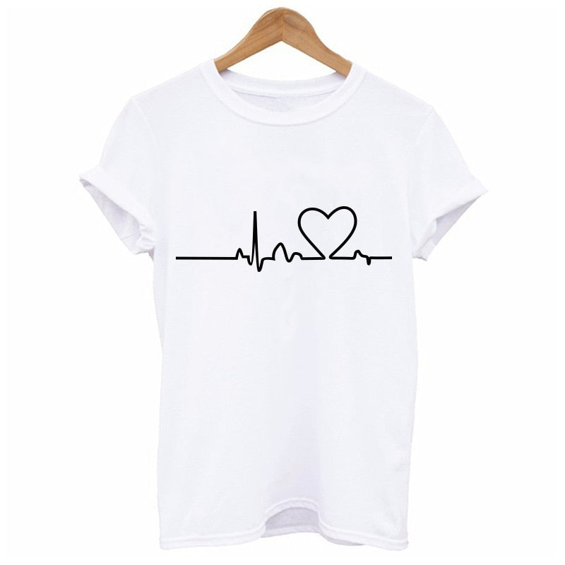 Vriende Druk T-hemp Somer Vroue Kortmou Leisure Top
