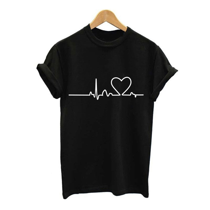 Vriende Druk T-hemp Somer Vroue Kortmou Leisure Top