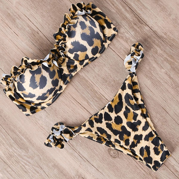 RUUHEE Bandeau Bikini Swimwear Women Swimsuit