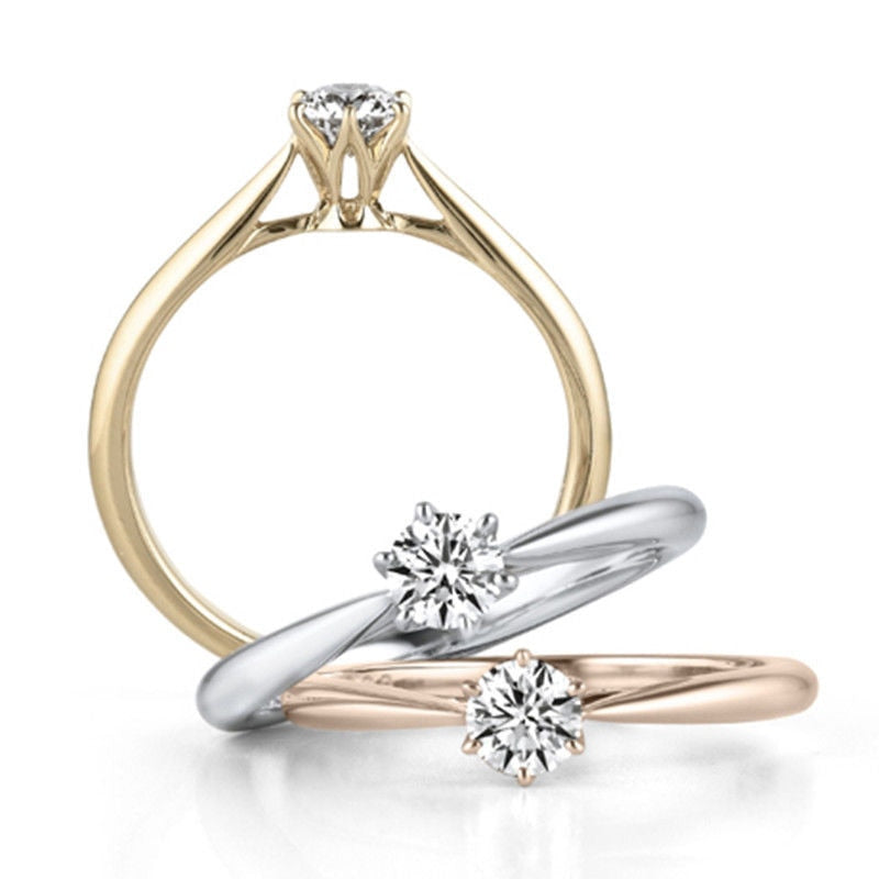 Six Claws Zirconia Fashion Solitaire Ring