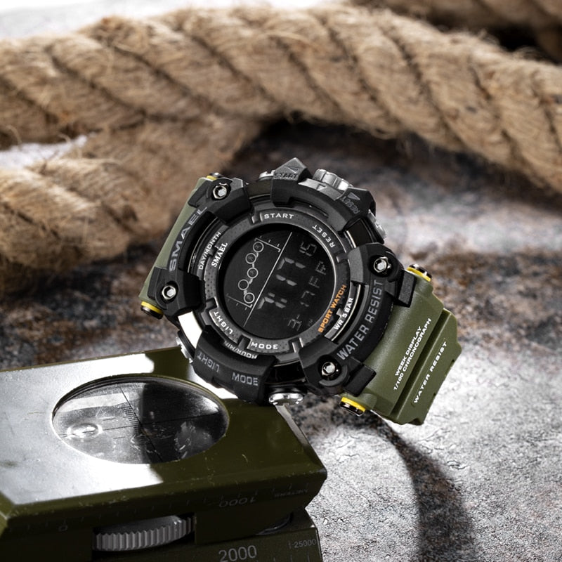 Military Water resistant SMAEL Army led Digital wrist Stopwatches