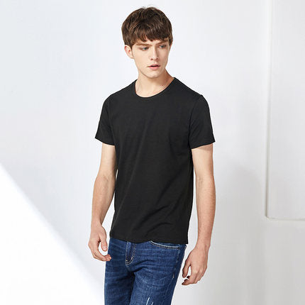 SEMIR Simple O neck stretch solid new top