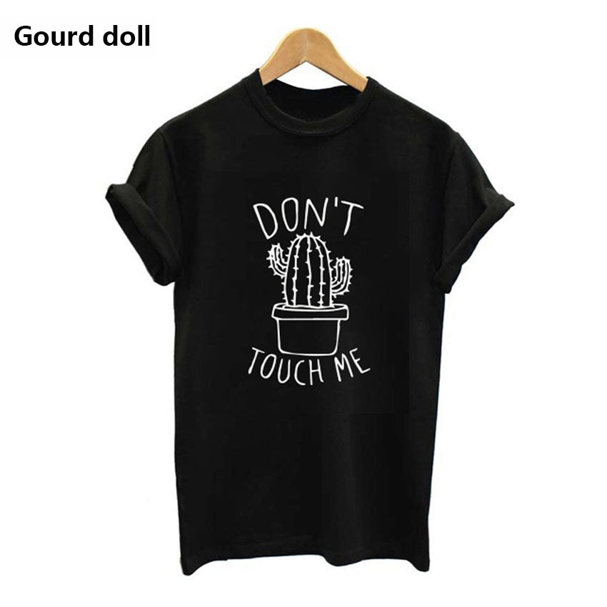 Kaktus gedrukte ronde nek T-hemp Katoen Top Tee