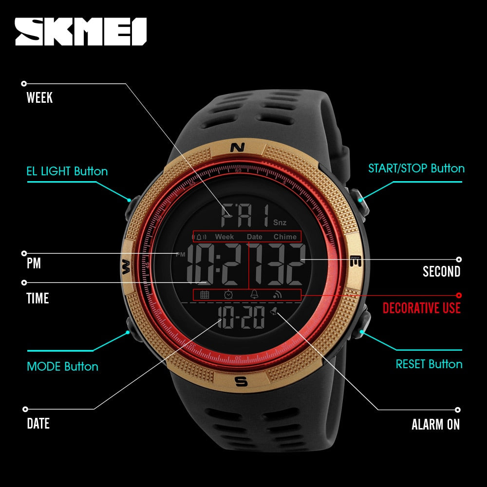 SKMEI Brand Men Waterproof  Sports Watch