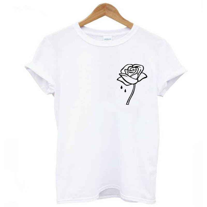 Vriende Druk T-hemp Somer Vroue Kortmou Leisure Top