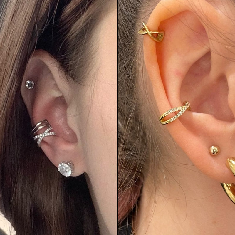ZYZQ 1PC Metal No Pierced C Shape Ear Cuff