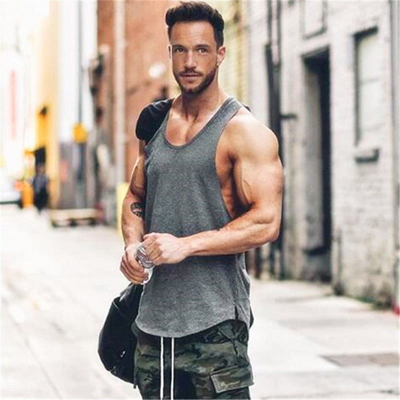 Ccotton singlets canotte bodybuilding stringer tank top