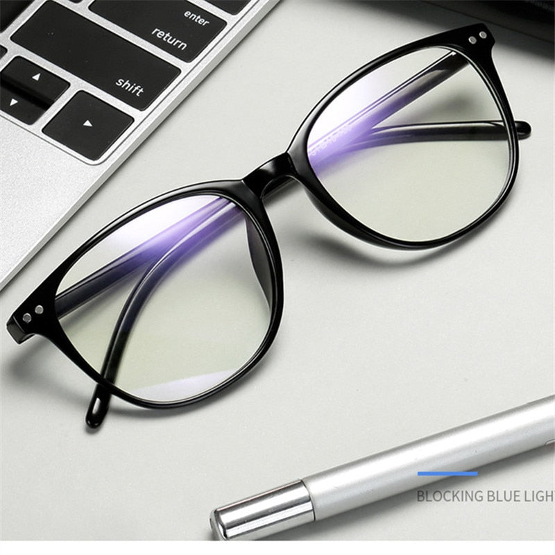 Fashion Reading Glasses Anti-Blue Light Women Men Computer Presbyopia Hyperopia Reading Eyeglasses+1.0+1.5+2.0+2.5+3.0+3.5+4.0 - Jeglowstore