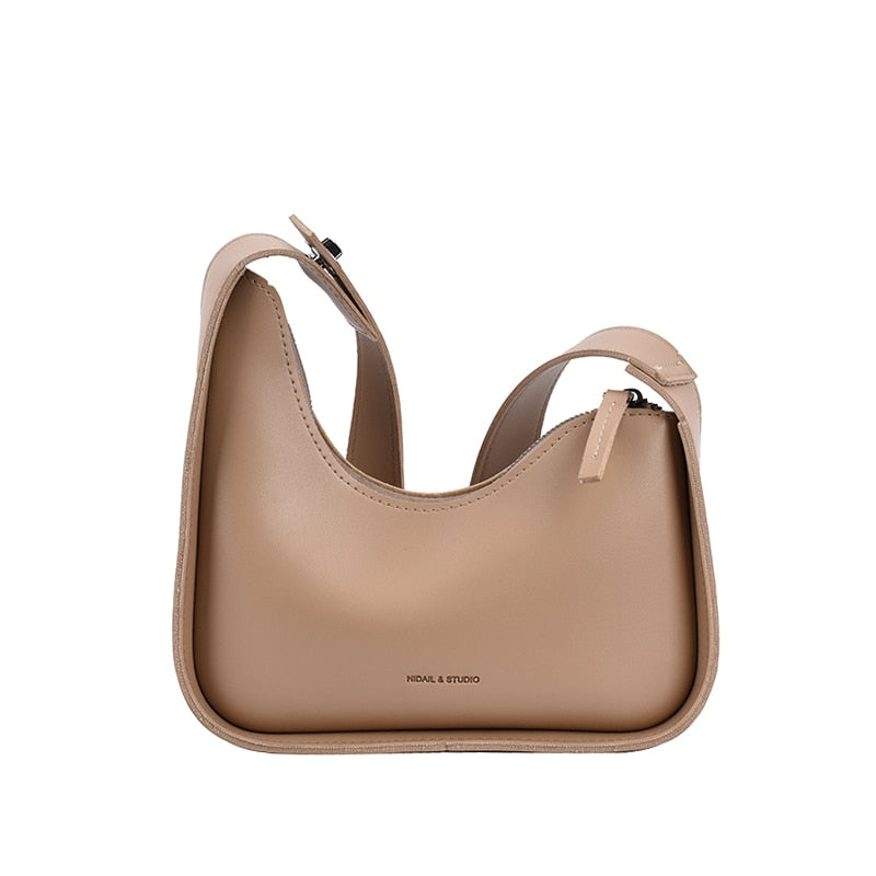 Luxury Leather Satchels Wide Straps Crossbody Bag