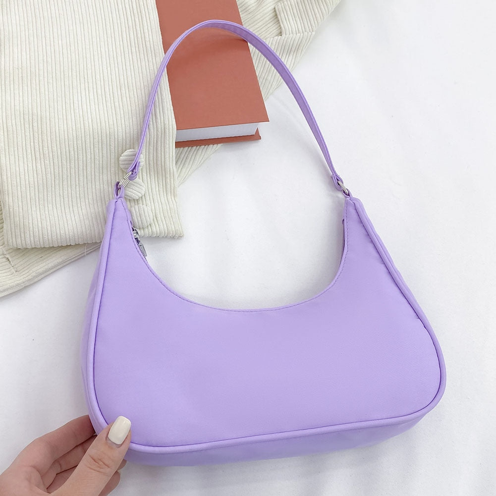 Women's Bag PU Leather 2021 New Solid Color Armpit Underarm Shoulder Bags for Women Casual Ladies Chain Shopper Handbags Purse