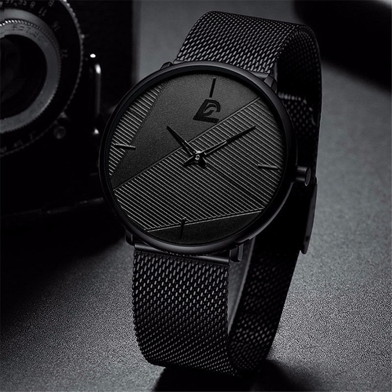 Minimalist Fashion Ultra-thin Watch Simple Men Business Quartz Wristwatch - Jeglowstore