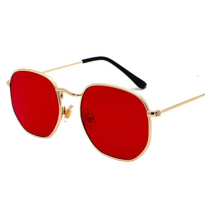 Metal Frame  Hexagon Sun Glasses