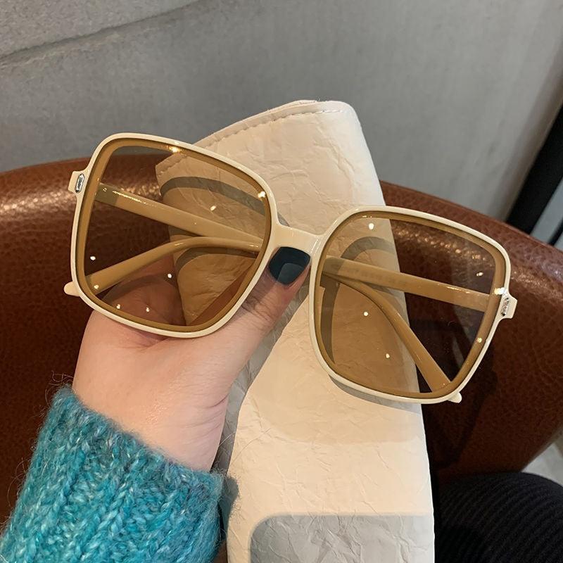 Retro Vintage Gradient Fashion Designer Square Sunglasses