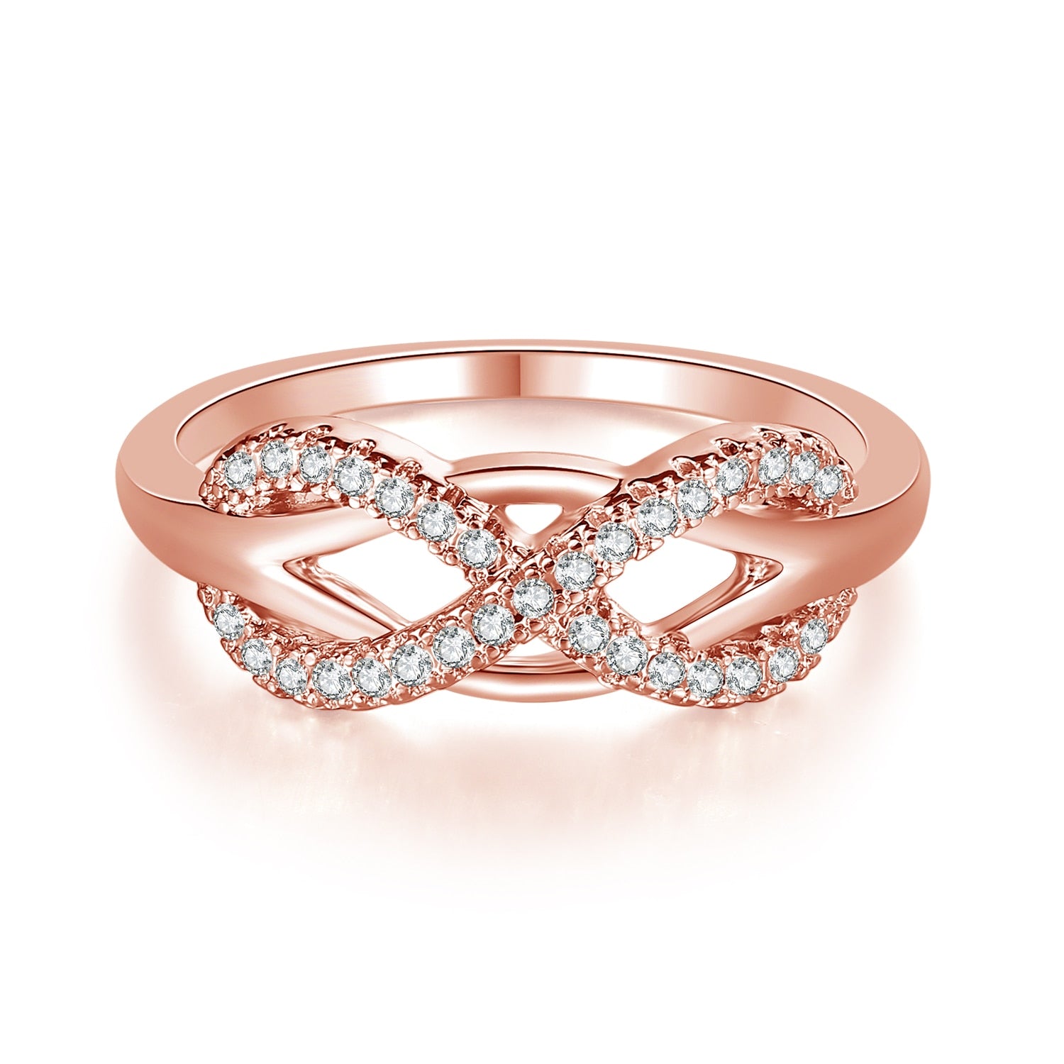 Couple Infinity Love Rings For Women Double Color Dainty