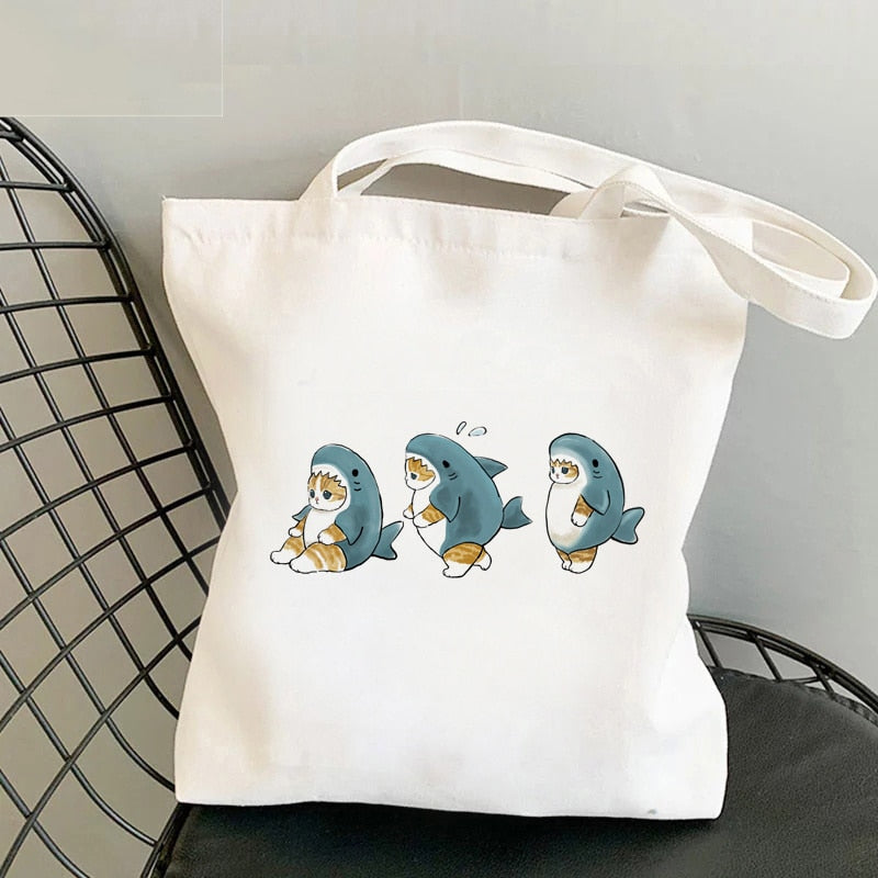 Cat Shark Shopping Bag