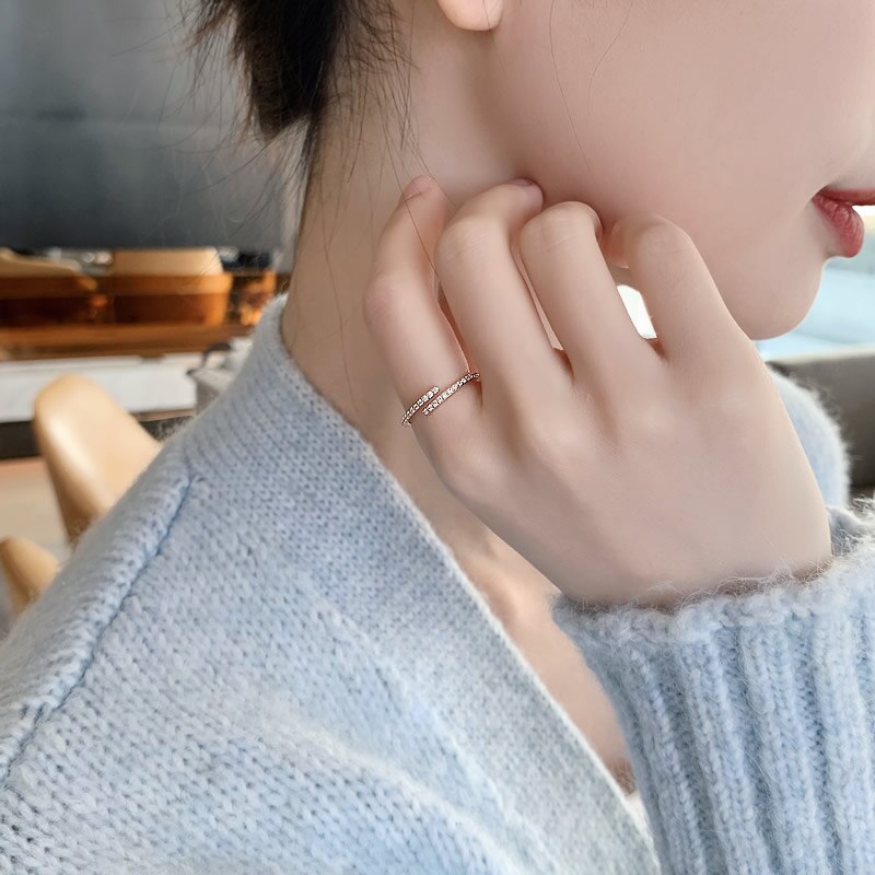 Minimalist Geometric Rose Gold Colour Ring