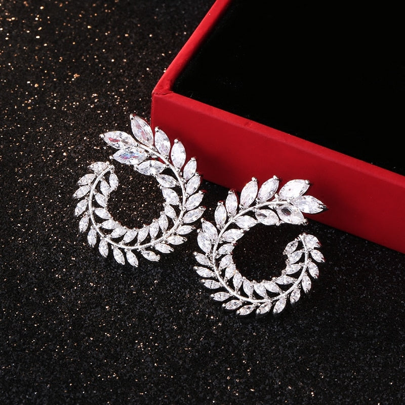 10 Colors Rhinestone Geometric Big Round Earrings