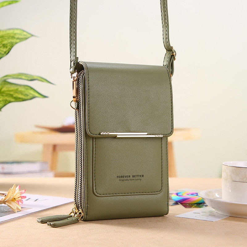 Buylor Soft Leather Women's Bag Wallets Touch Screen Cell Phone Purse Bags of Women Strap Handbag Female Crossbody Shoulder Bag