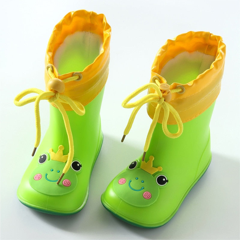 Children Rain Boots Rubber Waterproof Non-slip Boots Kids