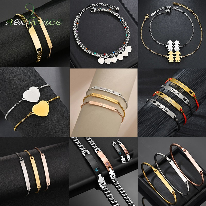 Nextvance Customized Engraving Name plate Bracelets - Jeglowstore