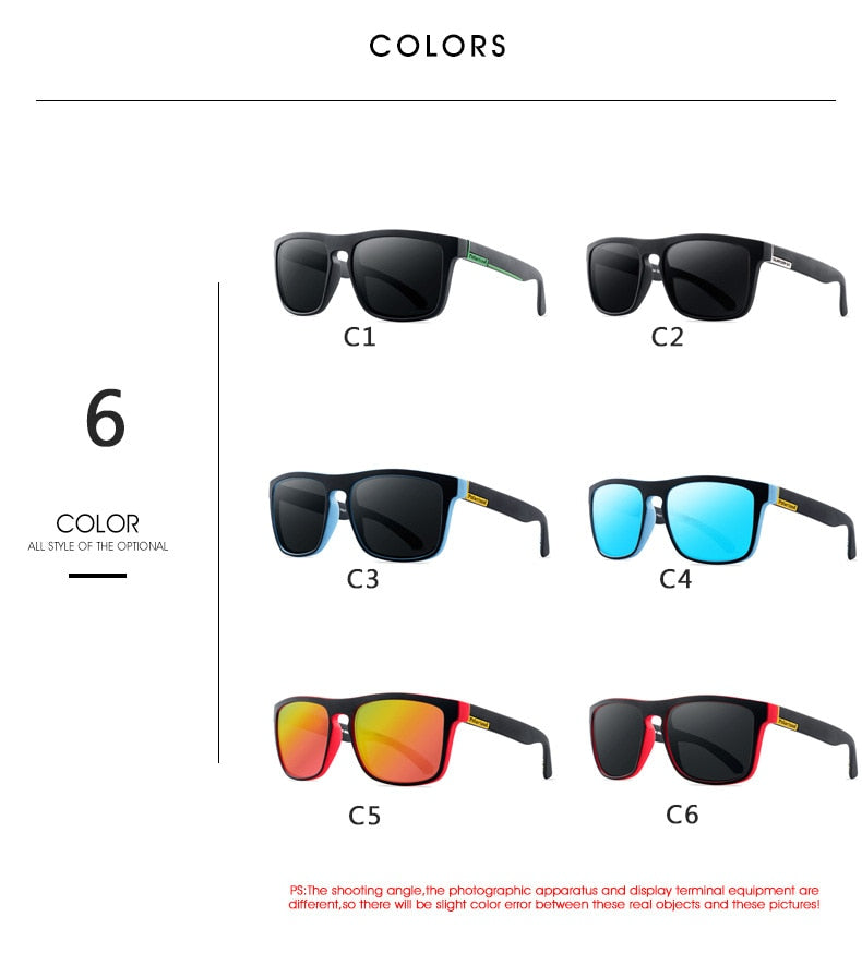 DJXFZLO Polarized Classic Design Mirror Square Sunglasses