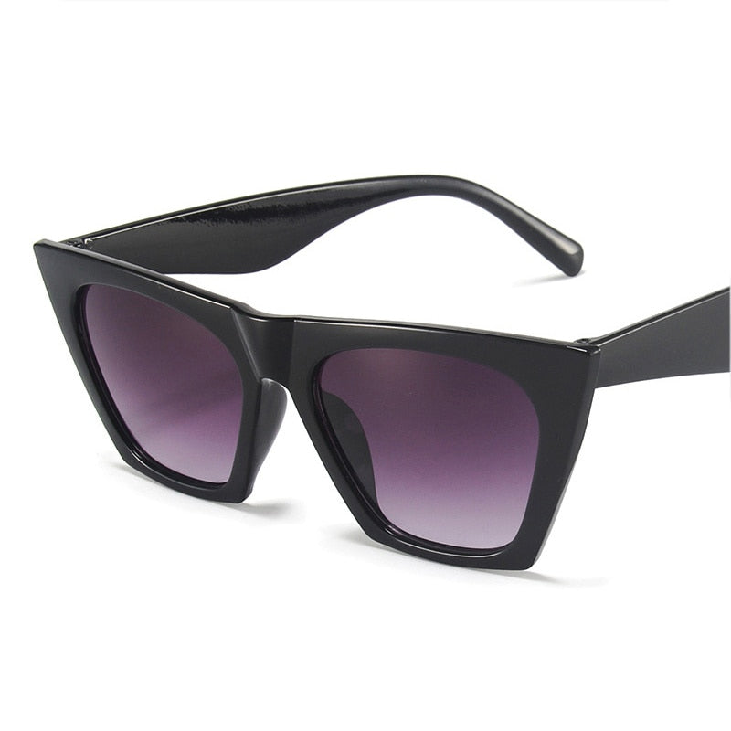 New Square Sunglasses Woman Black Cat Eye Brand Designer Sun Glasses