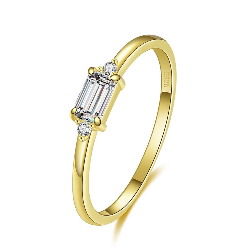 Modian Charm Luxury Real 925 Stelring Silver Green Tourmaline ring