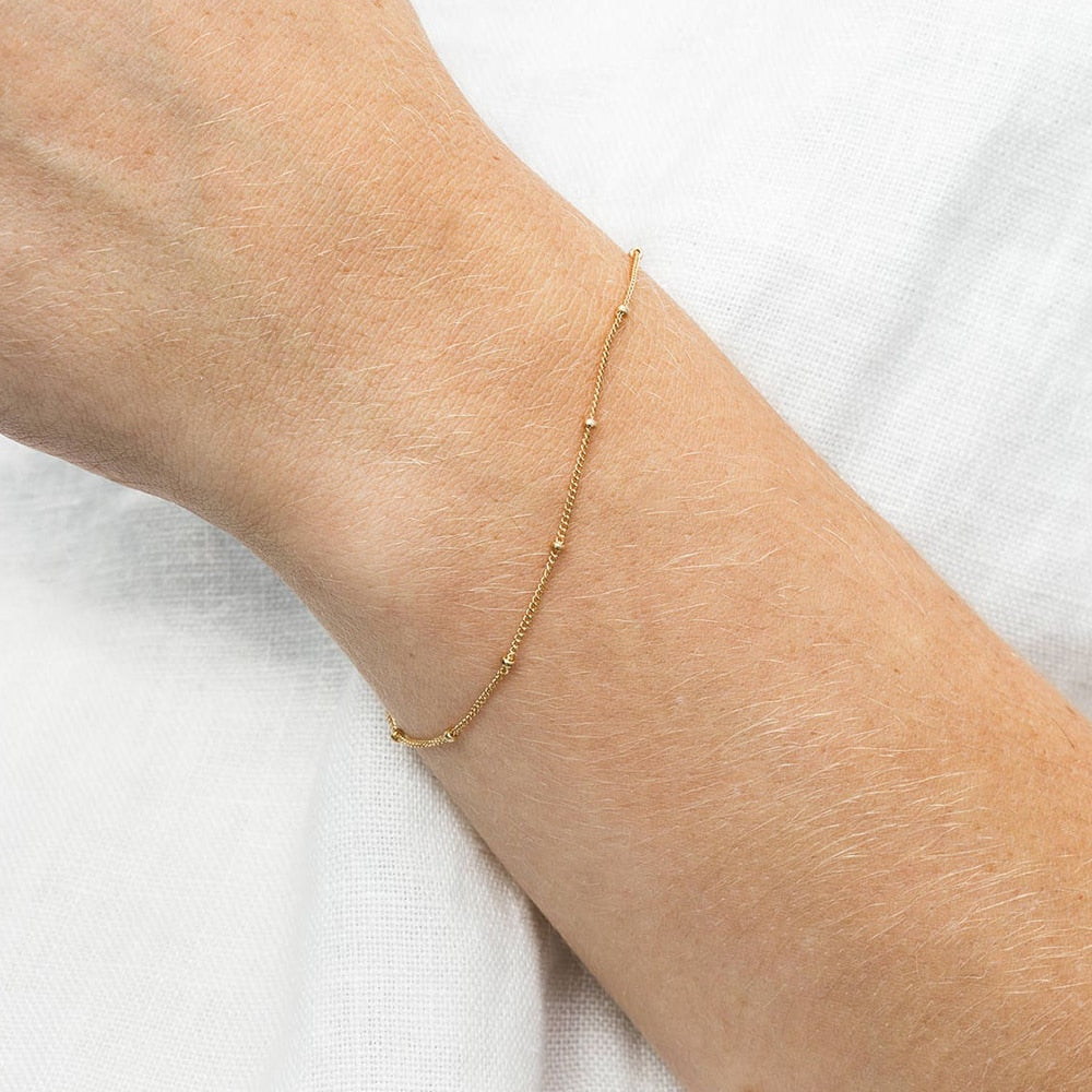 JUJIE 316L Stainless Steel Ball Chain Bracelet