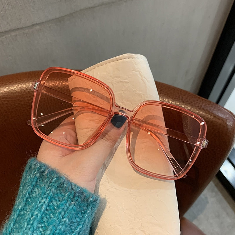 Retro Vintage Gradient Fashion Designer Square Sunglasses