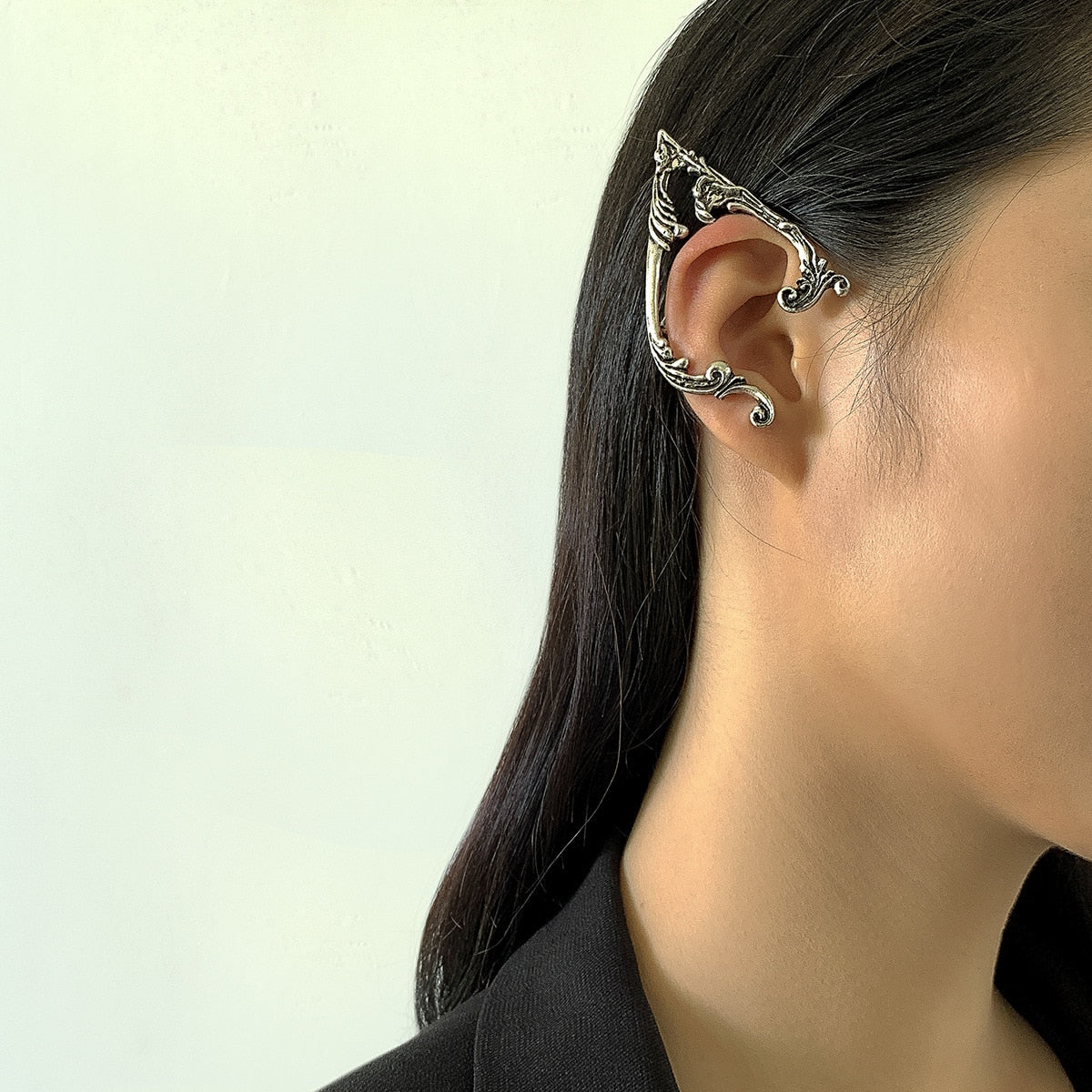 Punk Fairy Ear Cuff Earring Dark Elf Ear Clip No Piercing Earrings