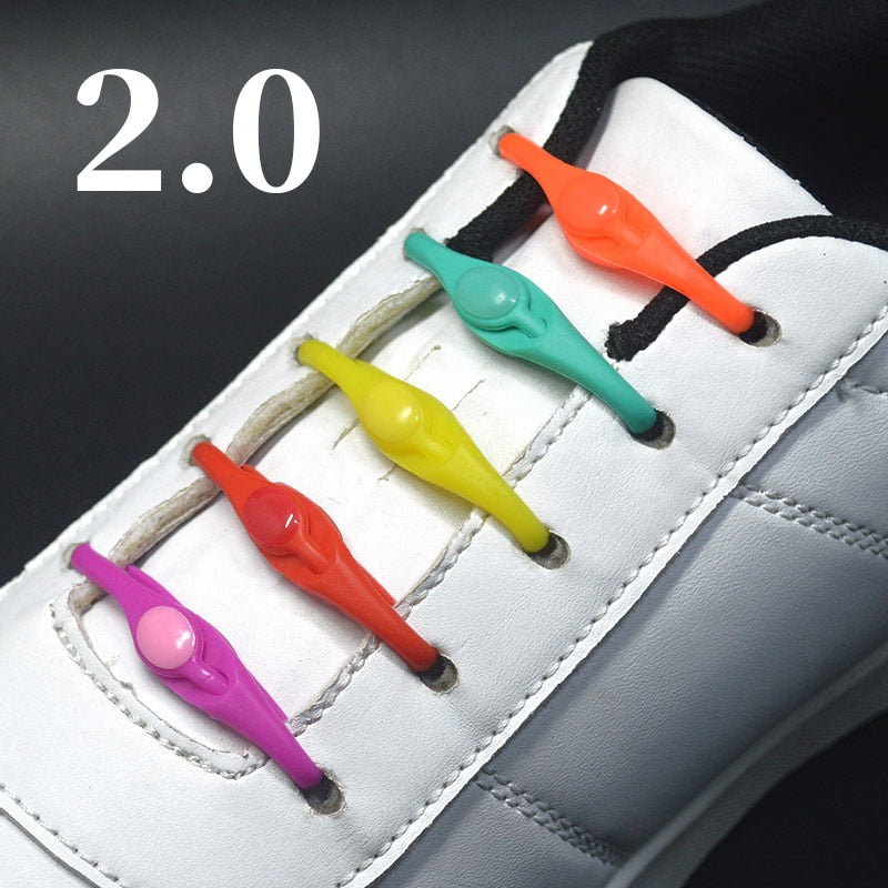 16pcs Silicone Shoelaces Round Elastic Shoe Laces - Jeglowstore
