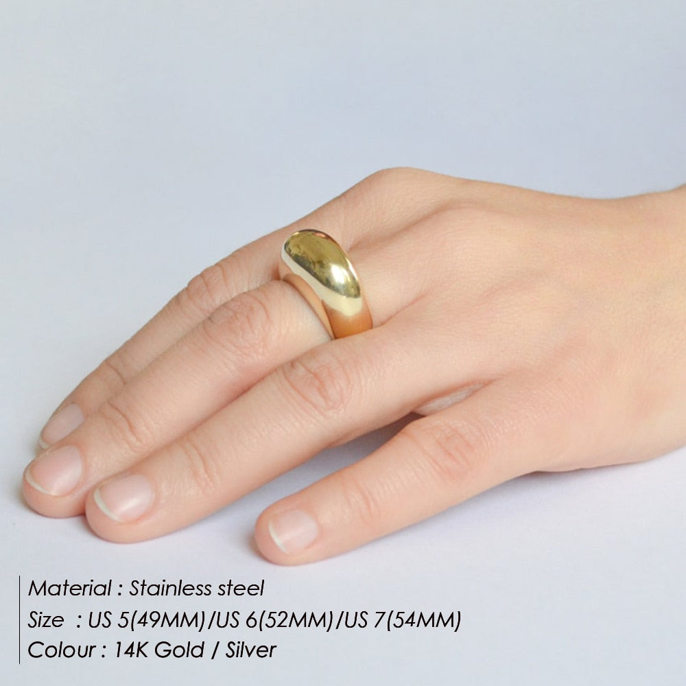 e-Manco Fashion Simple Stainless Steel Ring