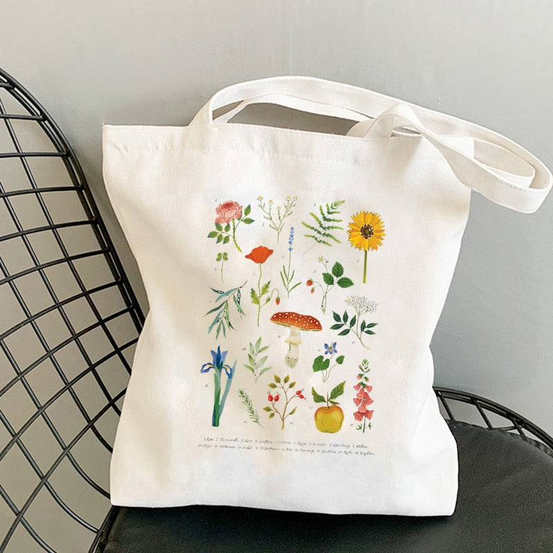 Mushroom Shoulder Canvas Bag