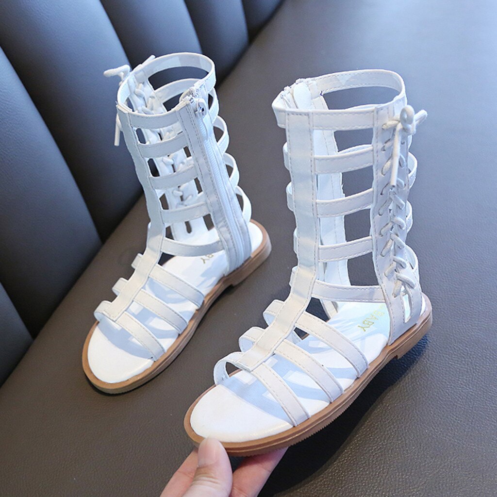 TELOTUNY  Open Toe Zip Sandals children sandals girls