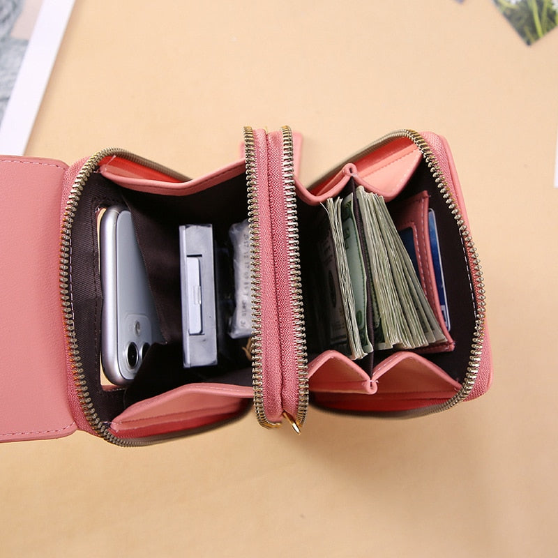 Buylor Soft Leather Women's Bag Wallets Touch Screen Cell Phone Purse Bags of Women Strap Handbag Female Crossbody Shoulder Bag