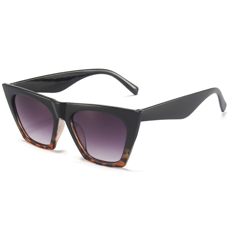 New Square Sunglasses Woman Black Cat Eye Brand Designer Sun Glasses