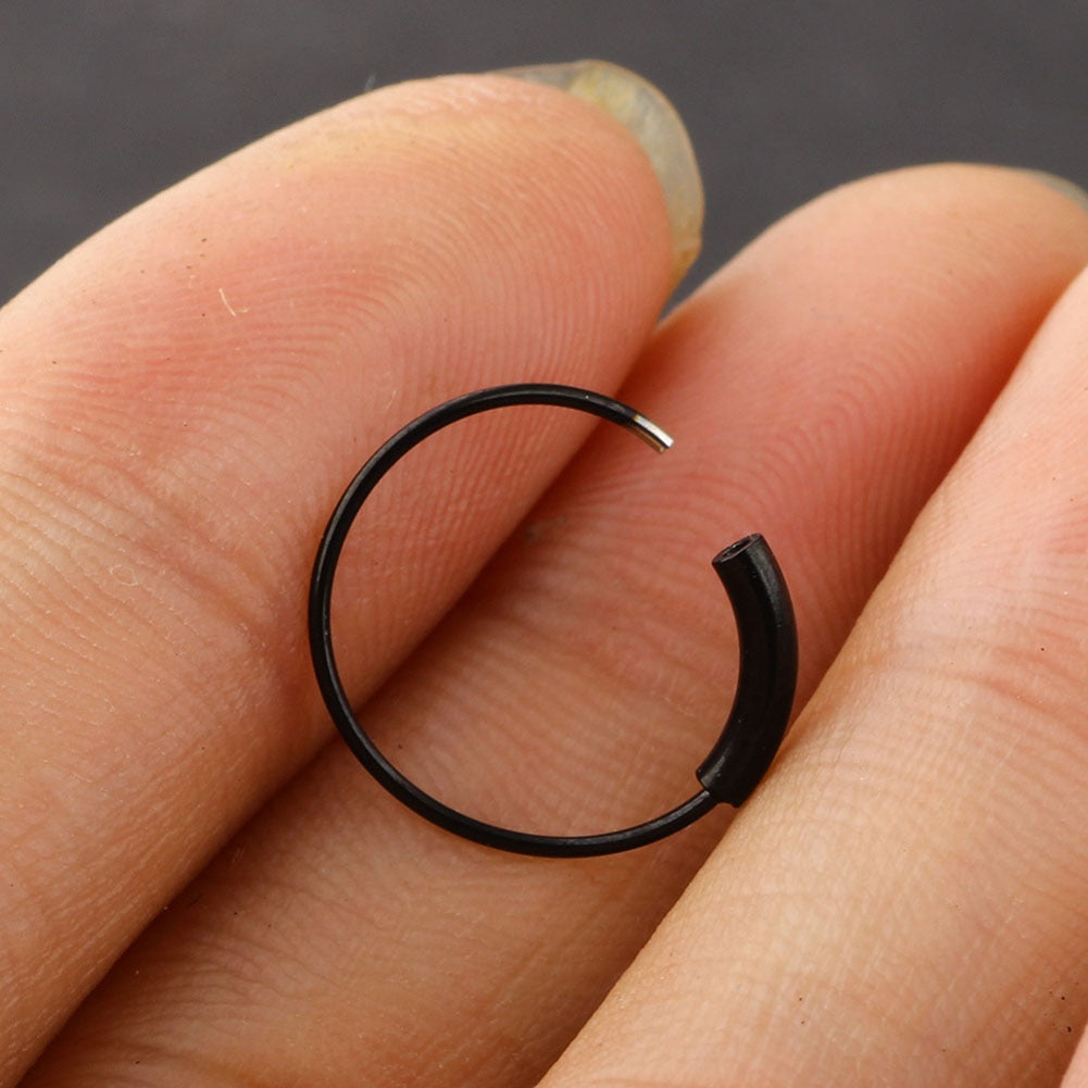 Fashion Surgical Steel Nose Hoop Nose Ring Stud Punk Style Body Piercing Jewelry Nose Lip Cartilage Tragus Helix Ear Piercing - Jeglowstore