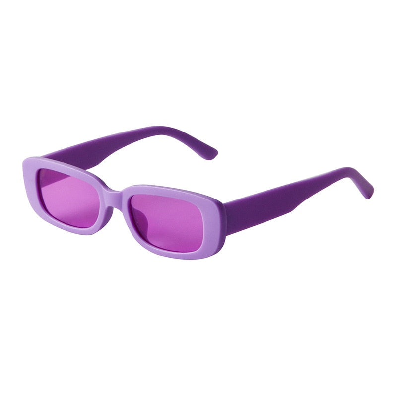 Emosnia Women Man Fashion Small Rectangle Candy Shades Sunglasses