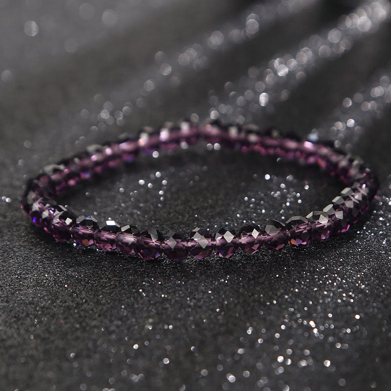 Fashion Shiny Stone Beads Elasticity Rope Strand Bracelet
