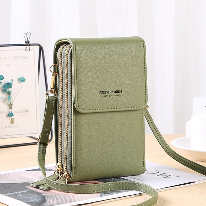 Buylor Soft Leather Women's Bag Wallets Touch Screen Cell Phone Purse Bags of Women Strap Handbag Female Crossbody Shoulder Bag