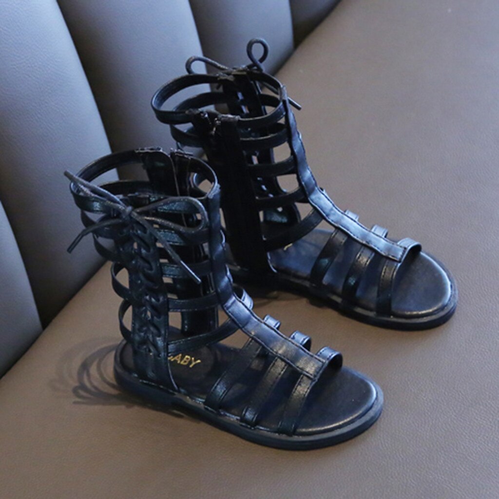 TELOTUNY  Open Toe Zip Sandals children sandals girls