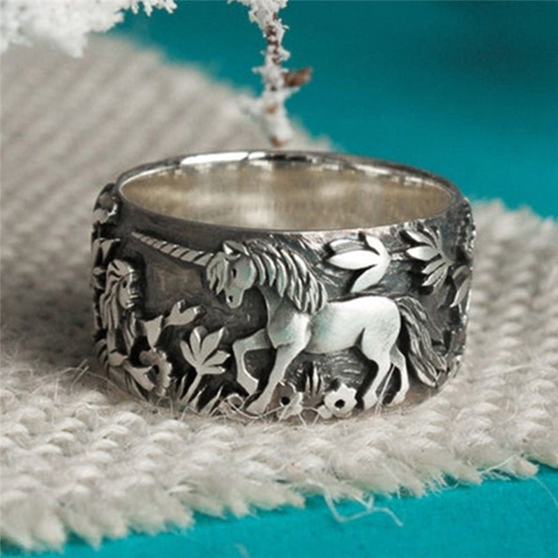 CAOSHI Delicate Pattern Engraved Ring Unisex