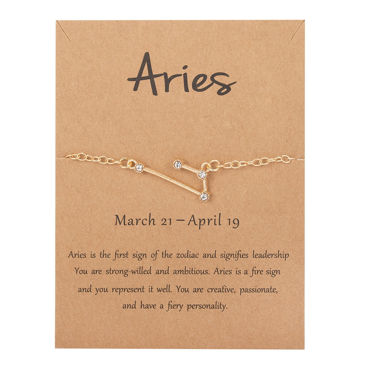Cardboard Star Zodiac Sign 12 Constellation Bracelet