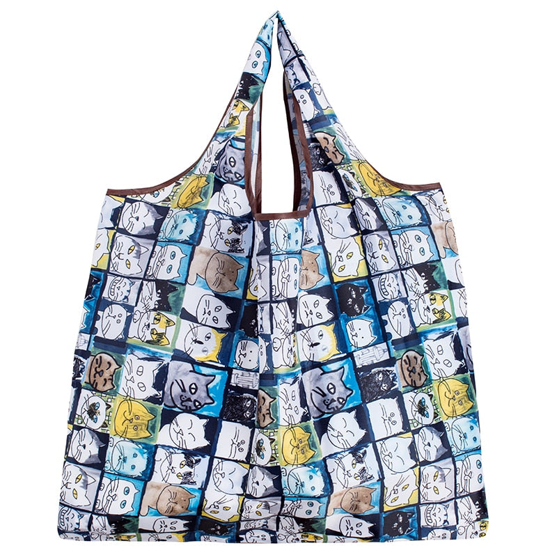 Big Size Thick Nylon Large Tote ECO Reusable Polyester Portable Foldable Bag