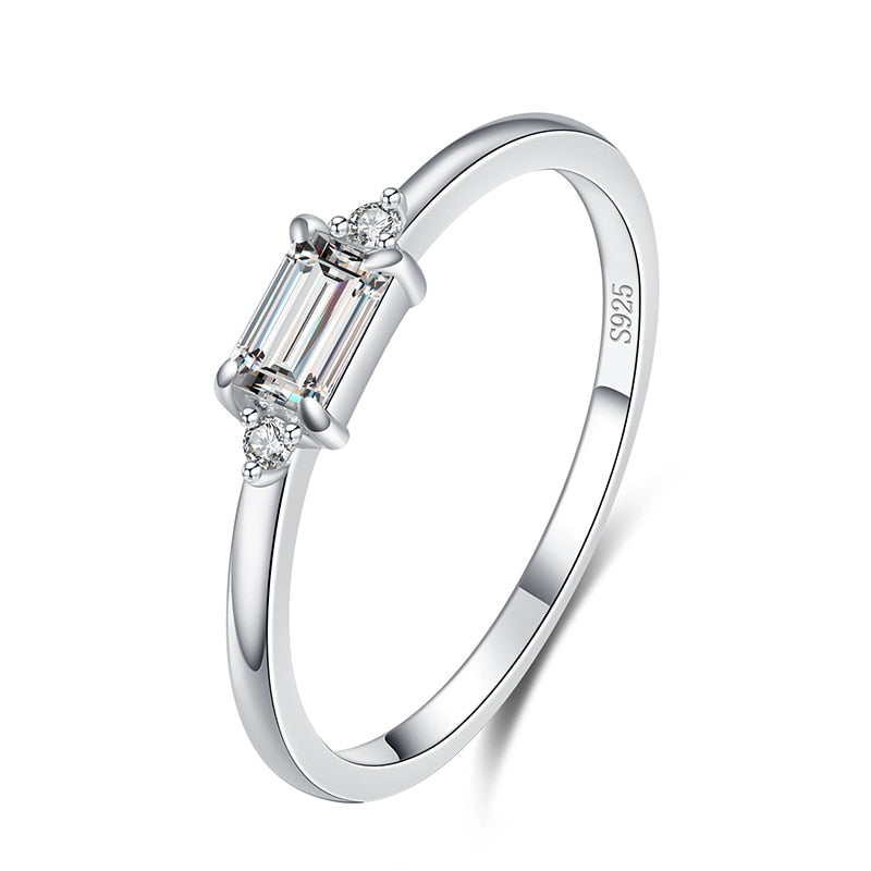 Modian Charm Luxury Real 925 Stelring Silver Green Tourmaline ring
