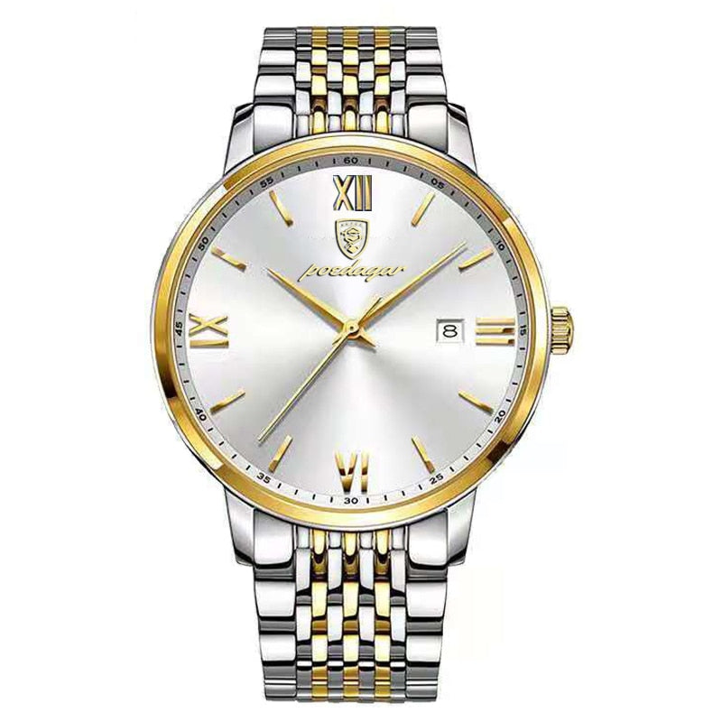 Luxury Push Button Hidden Clasp Waterproof Luminous Wrist Watches