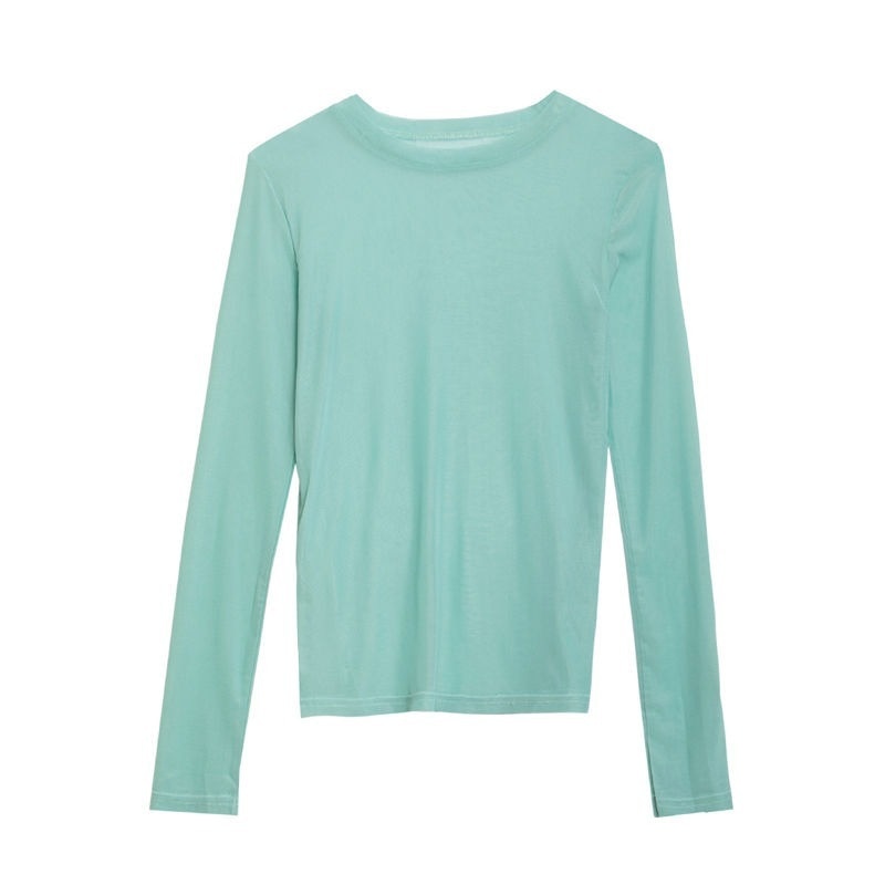 Ruoru Sexy Vroue T-hemp Sien Deur deursigtige Mesh Top
