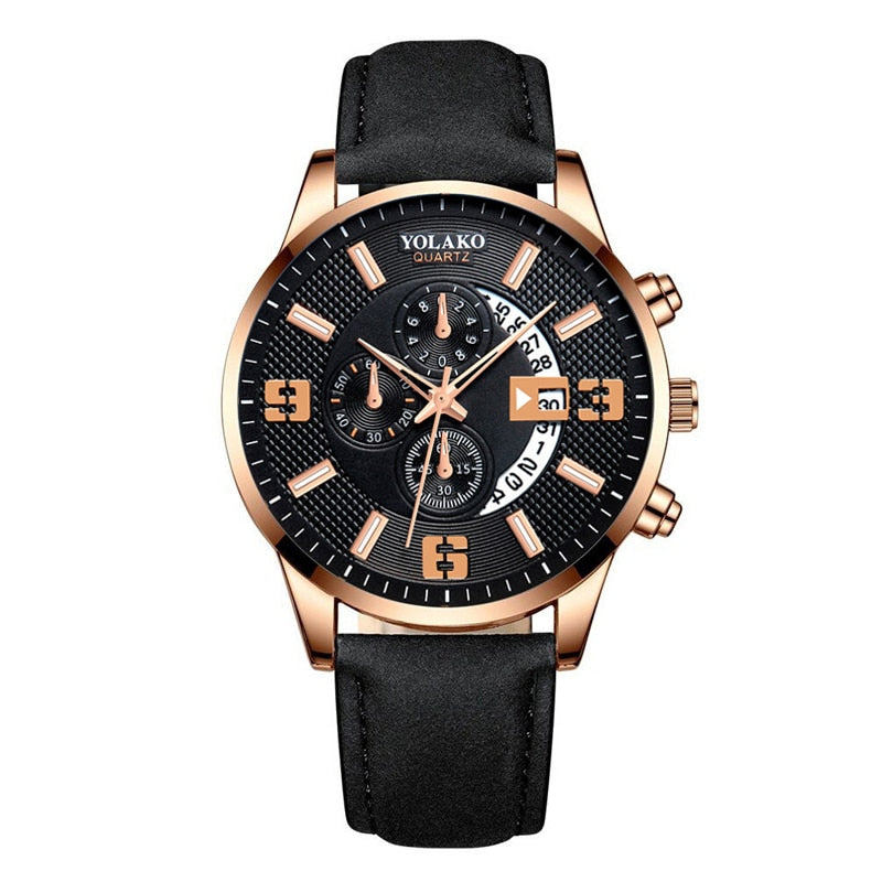 Mens Fashion Stainless Steel Mesh Belt Quartz Wrist Watch